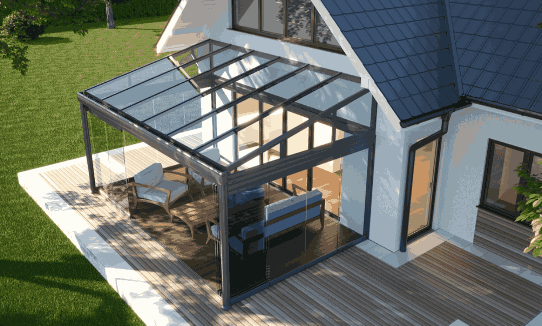 Pergola Con Techo De Cristal